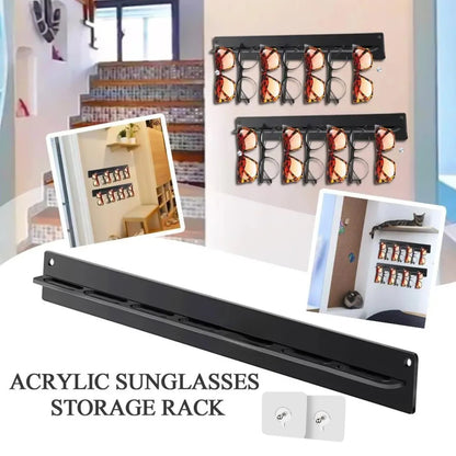 Storage Eyewear Display Hanger Rack Jewelry Shelf Acrylic Eyeglasses Holder Wall Mounted Sunglasses Organizer