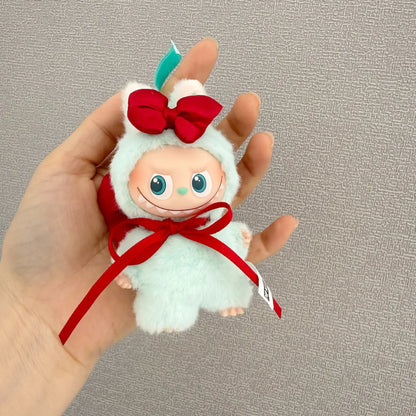 Mini Labubu Clothing Pink Bow Clothes for 10.5cm Labubu V4 the Monsters Pin for Love Series Doll Clothes Outfit Accessories