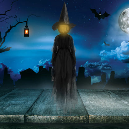 Halloween Voice Control Light Up Witch Holding Hands Witch Halloween Light Up Decoration Props Yard Haunted House Party Decor