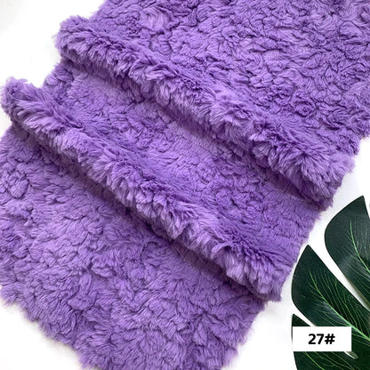 25x45cm Embossed Microfiber Plush Faux Fur Furry Fabric Soft Imitation Rabbit Fur DIY Doll Garment Coat Jacket Sewing Material