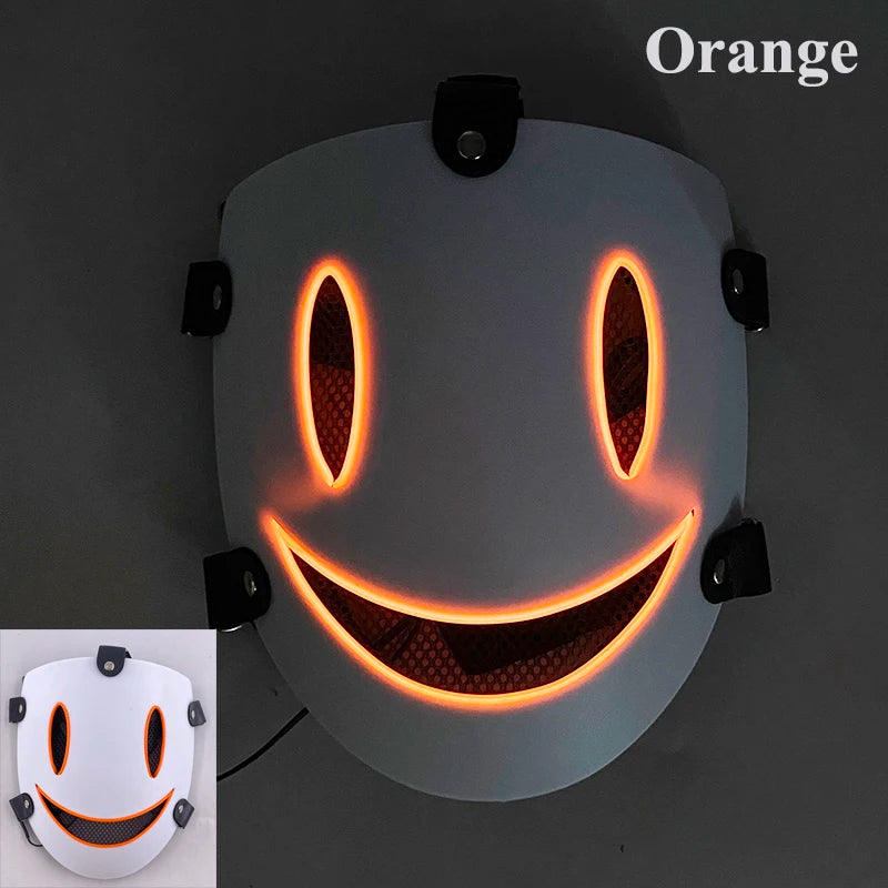 High-Rise Luminous Light Up Mask LED Glowing Mask Cosplay Party Anime Props Neon Face Mask for Adult Kids Halloween Supplies
