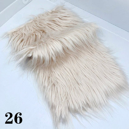 25x45cm Long Hair Faux Fur Fabric for DIY Dolls Hair Beard Craft Making Material Patchwork Garment Sewing Accessories