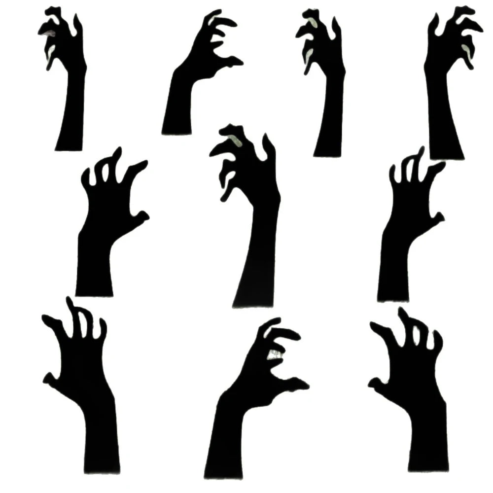 5/10pc Halloween Ground Card Insert Skeleton Hands for Halloween Ghost Festival Prank Party Bar Outdoor Garden School Home Decor