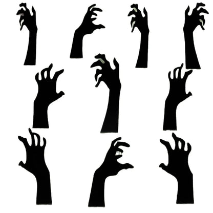 5/10pc Halloween Ground Card Insert Skeleton Hands for Halloween Ghost Festival Prank Party Bar Outdoor Garden School Home Decor