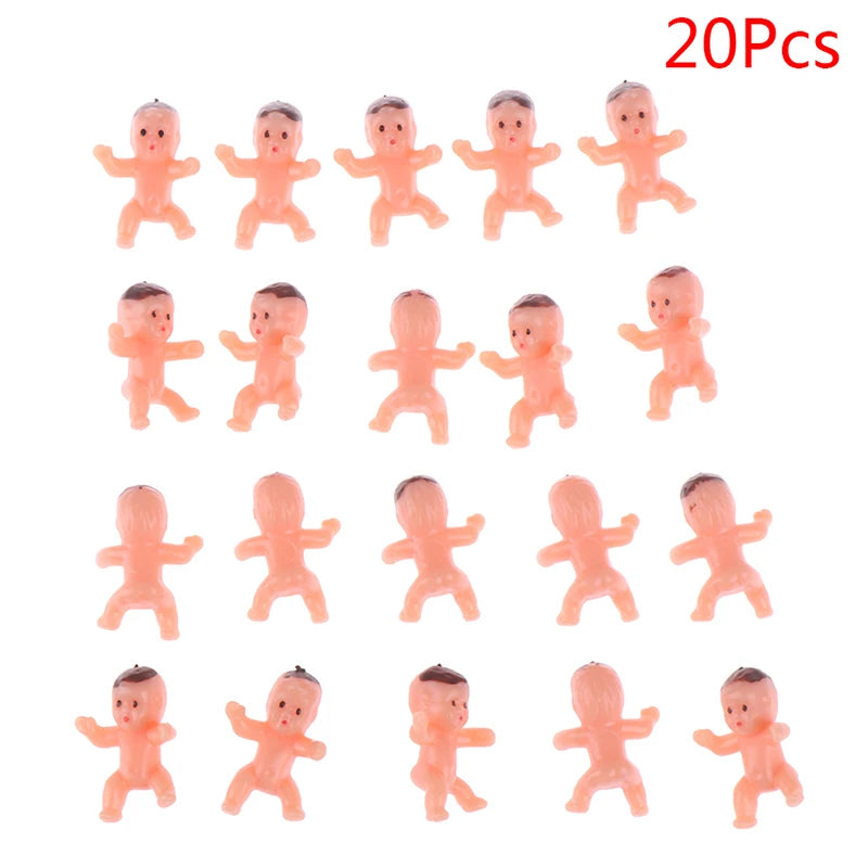 10/20/60Pcs Mini Plastic Baby Kids Small Toys High Quality 1 Inch Figurine Angel Doll Cupid Doll Christmas Doll Baking Decor