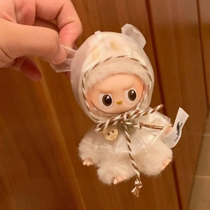 For Labubu 4.0 the Monsters Pin for Love Series Cute Mini Raincoats Waterproof Outfit for Labubu V4 Doll Clothes Accessories