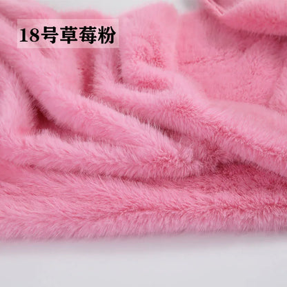 40Colours 2cm Imitation Mink Plush Fur Fabric Doll Manual DIY Counter Scarf Cuddle Doll Faux Fur Fabric 50*50
