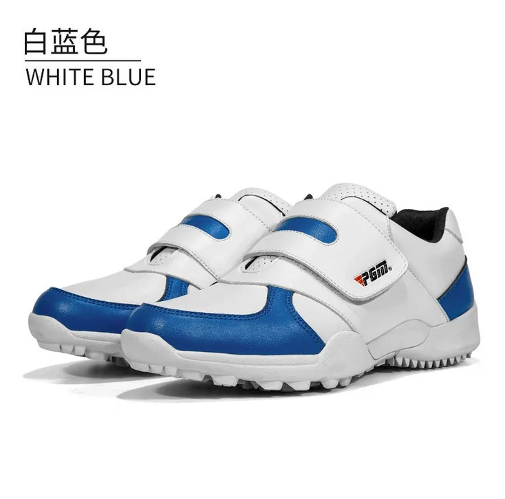 PGM Children Girls Boys Golf Shoes Anti-Skid Leather Outdoor Kids Sneakers Sports Shoes