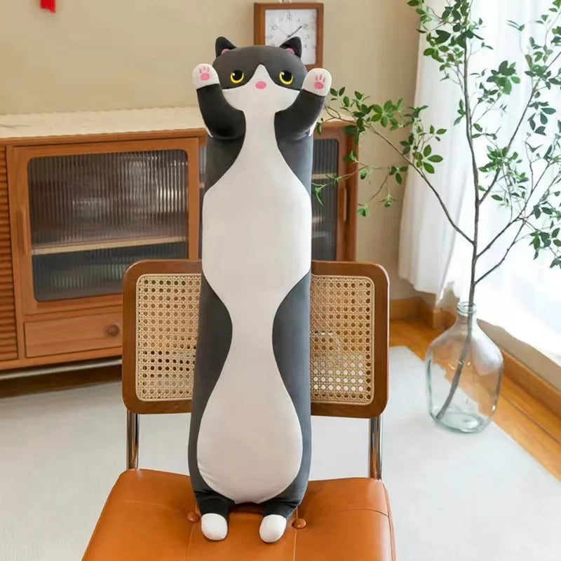 Cute Cat Plush Pillow - Ultra Soft Huggable Nap Pillow for Girls & Kids /Perfect Birthday, Christmas, Halloween Gift