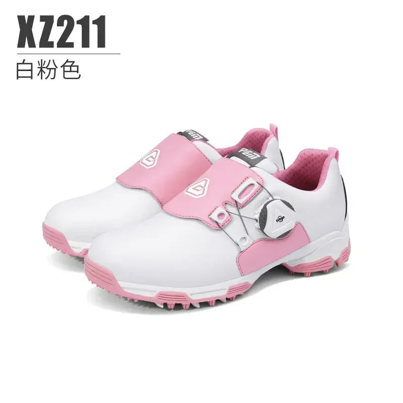 PGM Golf Children's Shoes Casual Sports Kids Sneakers Knob Shoelaces Microfiber Waterproof Anti Slip XZ211 Wholesale