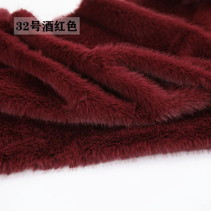 40Colours 2cm Imitation Mink Plush Fur Fabric Doll Manual DIY Counter Scarf Cuddle Doll Faux Fur Fabric 50*50