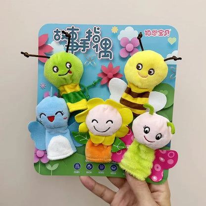 Children Animal Education Dolls Baby Finger Plush Doll Baby Hand Finger Puppets Toy Teaching Aids Boys Girls Tell Story Material