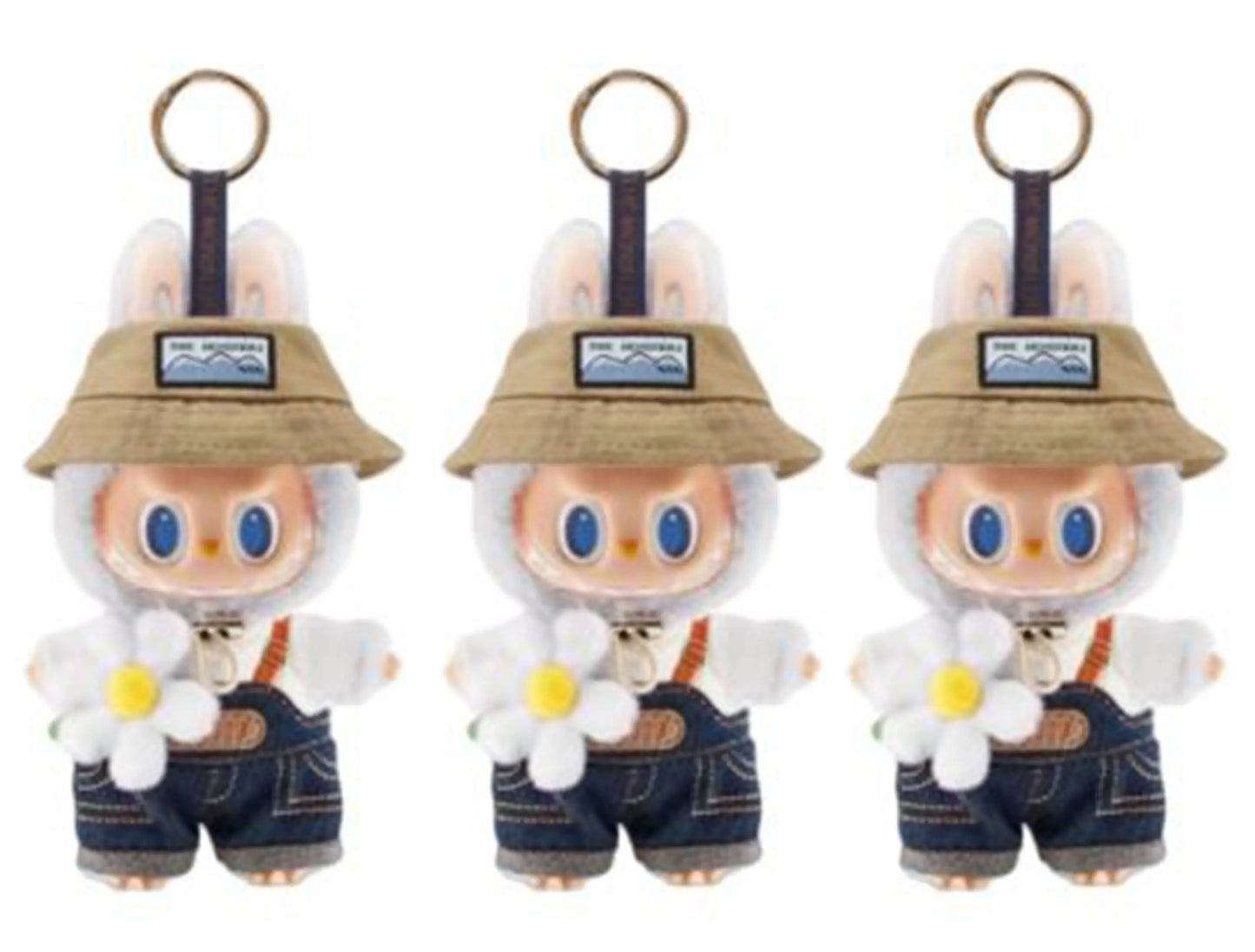 Labubu Keychain 1:1 Replica the Monsters Labubu Series Fall in Wild Doll Kid Toys Tide Play Pendant in Stock Birthday Gifts