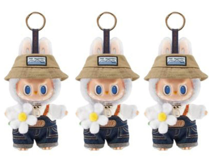 Labubu Keychain 1:1 Replica the Monsters Labubu Series Fall in Wild Doll Kid Toys Tide Play Pendant in Stock Birthday Gifts