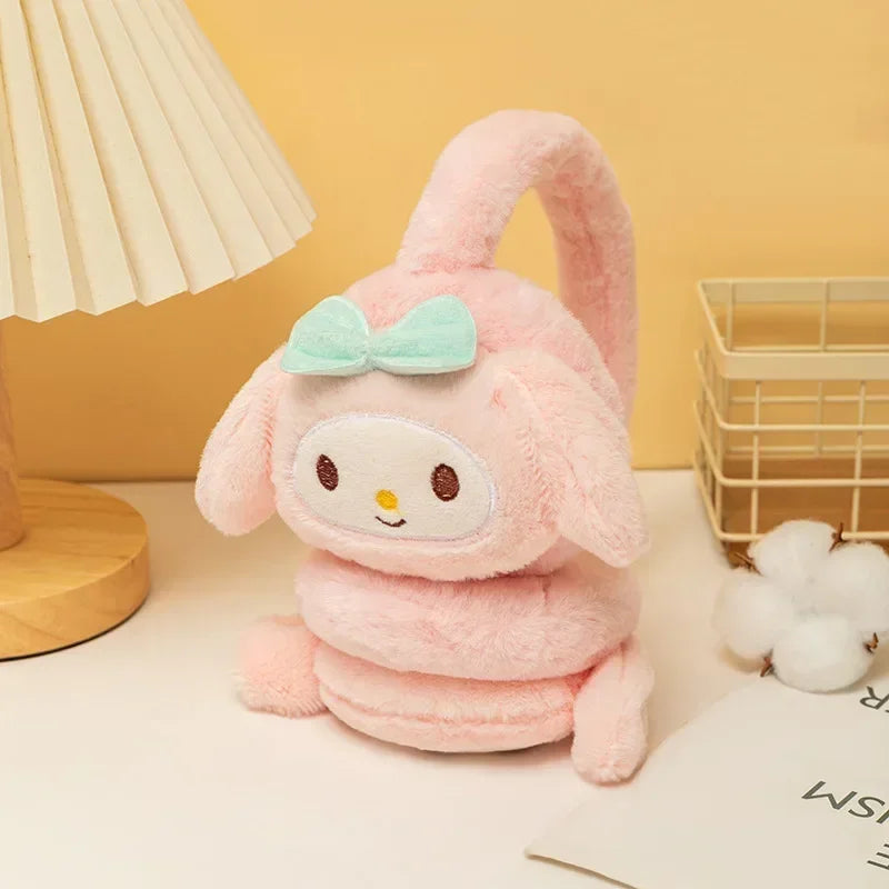 Sanrio Kuromi Cinnamoroll Melody Soft Plush Warmer Earmuff Earflap Winter Outdoor Cold Protection Ear-Muffs Ear Cover Gift