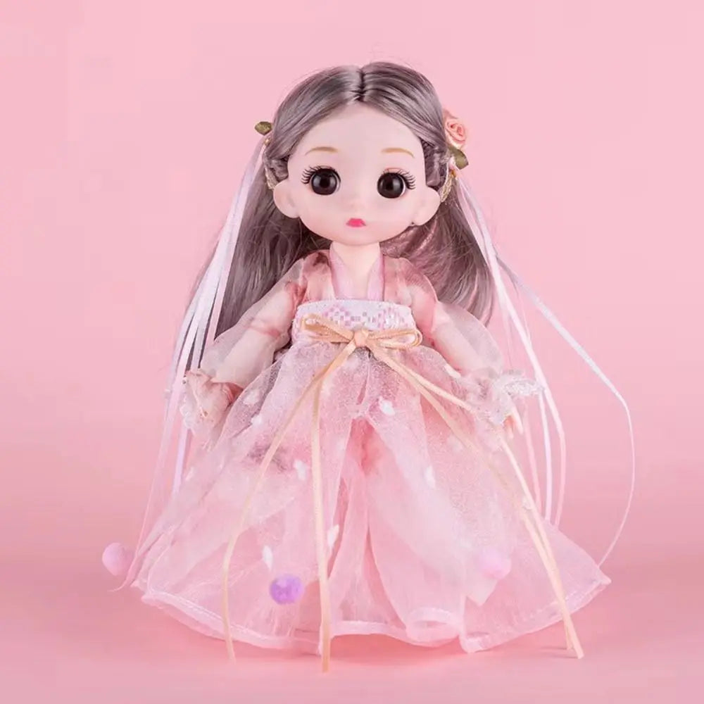 Multiple Colors Ancient Dress Bjd Doll Hanfu Princess Little Princess 17cm Ancient Girl Doll Plastic Chinese Costume