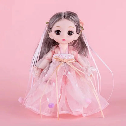Multiple Colors Ancient Dress Bjd Doll Hanfu Princess Little Princess 17cm Ancient Girl Doll Plastic Chinese Costume