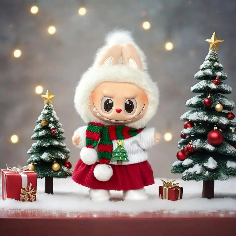 Christmas New Year's Decoration Clothes for Labubu 3.0 V1/V2 Doll Festival Clothing Outfits for Ropa Labubu Doll Accessories