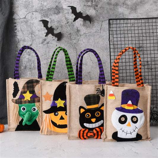 New Halloween Gift Non-Woven Handbag Candy Bag Ghost Festival Pumpkin Bag Decoration Props Gift Bag