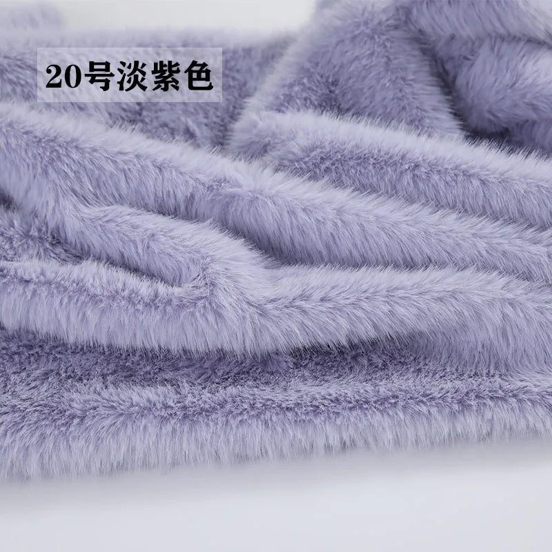 40Colours 2cm Imitation Mink Plush Fur Fabric Doll Manual DIY Counter Scarf Cuddle Doll Faux Fur Fabric 50*50