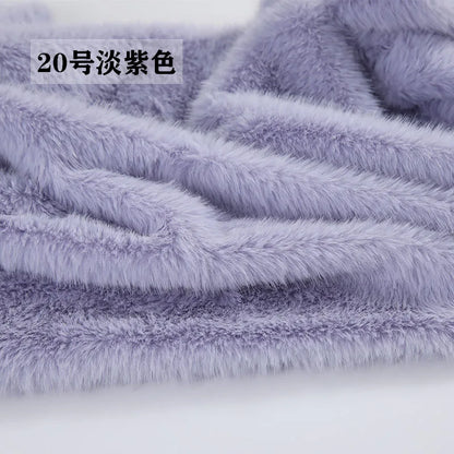 40Colours 2cm Imitation Mink Plush Fur Fabric Doll Manual DIY Counter Scarf Cuddle Doll Faux Fur Fabric 50*50