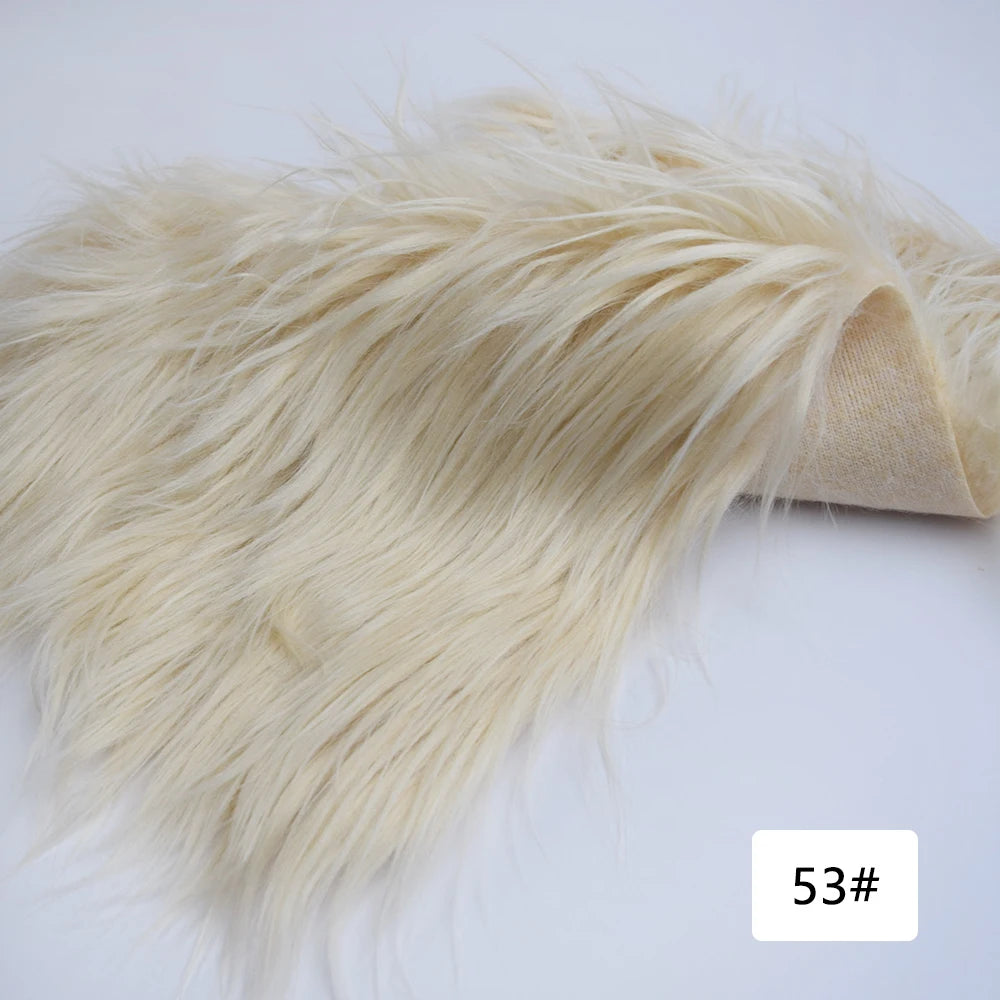 25x45cm 8cm Pile  Faux Fur Fabric for Sewing Make Cotton Doll Hair Diy Handmade Home Decoration Cosplay Fabric for Needlework