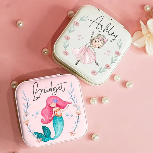 Personalized Custom Mermaid Ballerina Jewelry Box for Little Girl Christmas Birthday New Year Granddaughter Daughter Sister Gift
