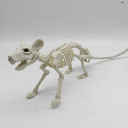 Halloween Animal Skeleton Cat and Mouse Skeleton Skeleton Model Halloween Horror Decoration Haunted House Decoration Props