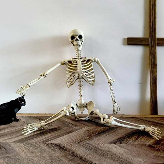Halloween Skeleton  90cm Halloween Human Shape Posable Human Shape Bones Halloween Herror Decorations Haunted House Horror Props