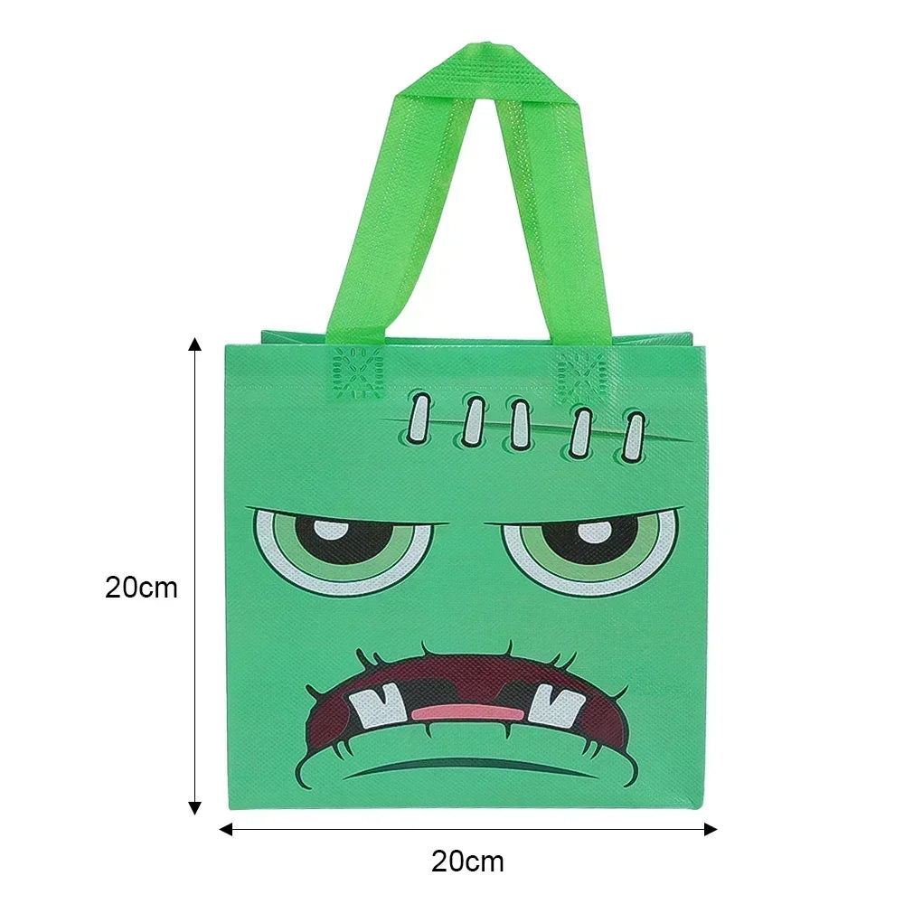 1-20pc Halloween Non-Woven Treat Bags Pumpkin Ghost Bat Mummy Monster Cat Pattern Totes Bag Trick or Treat Halloween Party Favor