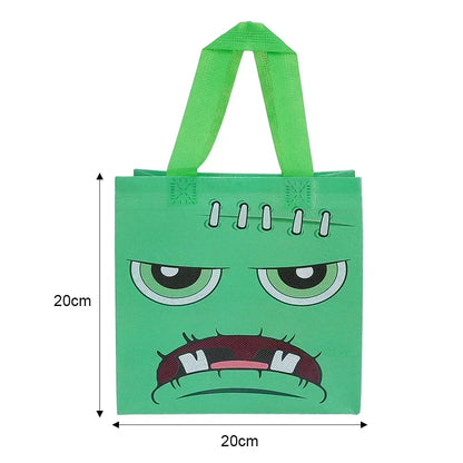1-20pc Halloween Non-Woven Treat Bags Pumpkin Ghost Bat Mummy Monster Cat Pattern Totes Bag Trick or Treat Halloween Party Favor