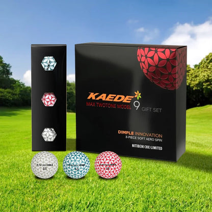 Kaede Sakura Golf Balls for Ladies Long Distance Triple Layer 9pcs Set Golf Ball Sports & Entertainment Equipment