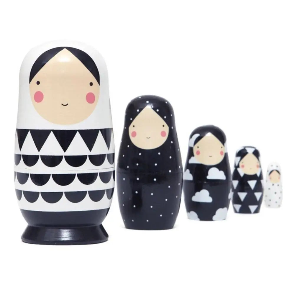 Home Bedroom Nesting Doll Hand Paint Toys Wooden Russian Nesting Doll Matryoshka Dolls Toys Russian Nesting Stacking Dolls