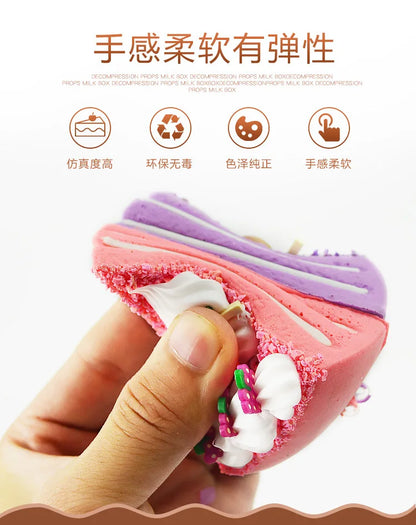 Toast Squishy Slow Rising Food Creative Simulation Bread Donuts  Squeeze Stress Relief Kid Toys Spoof Tease People Desktop