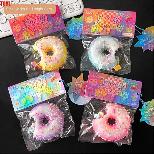 Pinch Toy Toast Cat Paw Slow Rebound Toy Cat's Paw Donut Squeeze Paw Toys Soft Cute Pinch Fidget Toy Anxiety Relaxing