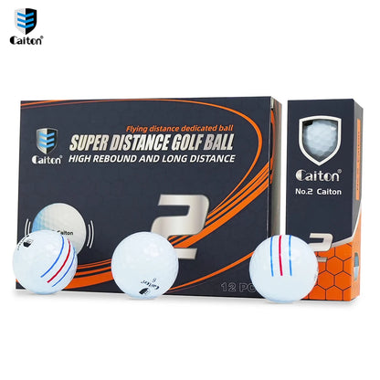 Caiton 12pcs Golf Super Long -Distance Double -Layer Ball, Lncrease 40+ Yards Flying Distance - Longer and Straighter, Soft Feel