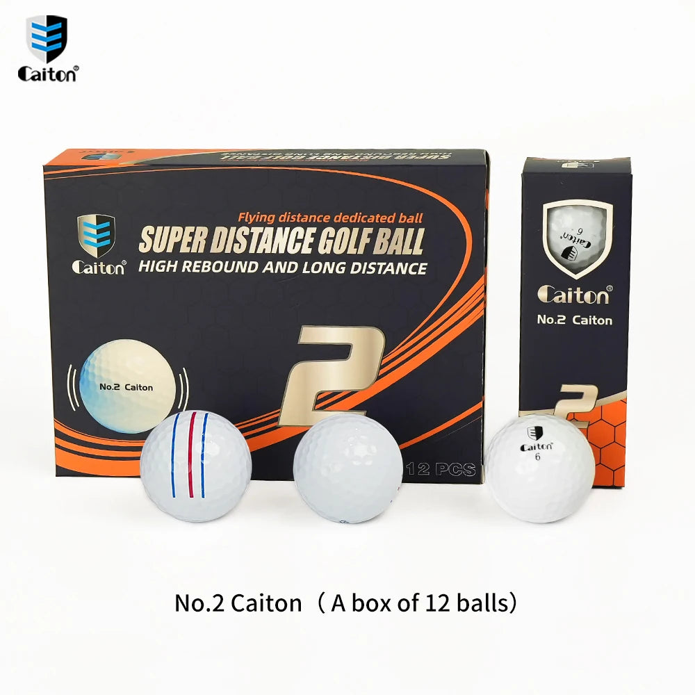 Caiton 12pcs Golf Super Long -Distance Double -Layer Ball, Lncrease 40+ Yards Flying Distance - Longer and Straighter, Soft Feel