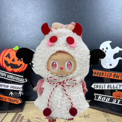 Only Clothing for Labubu Halloween Magical Witch Doll Costume Standing Posture 17cm Vinyl Doll Changing Doll Accessories Gift