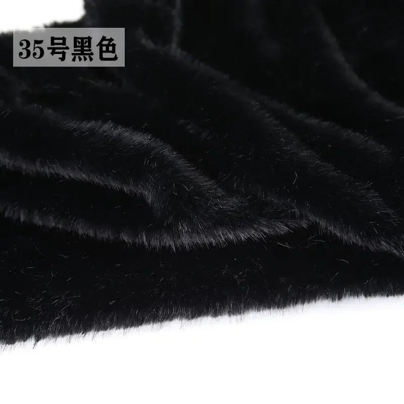 2cm Faux Mink Fur Plush Fabric by the Meter for Clothing Scarf Dolls Background Decoration Diy Sewing Cloth Soft Pink White Blue