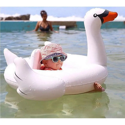 Inflatable Flamingo Swimming Pool Float Summer Island Giant Ride on Swan Swimming Lifebuoy Lounge Inflatable Pool Toy Raft