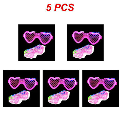 Sense of Future Science Technology LED Luminous Glasses Ins Popular Punk Goggles Party Christmas Colorful Light Shades Decor