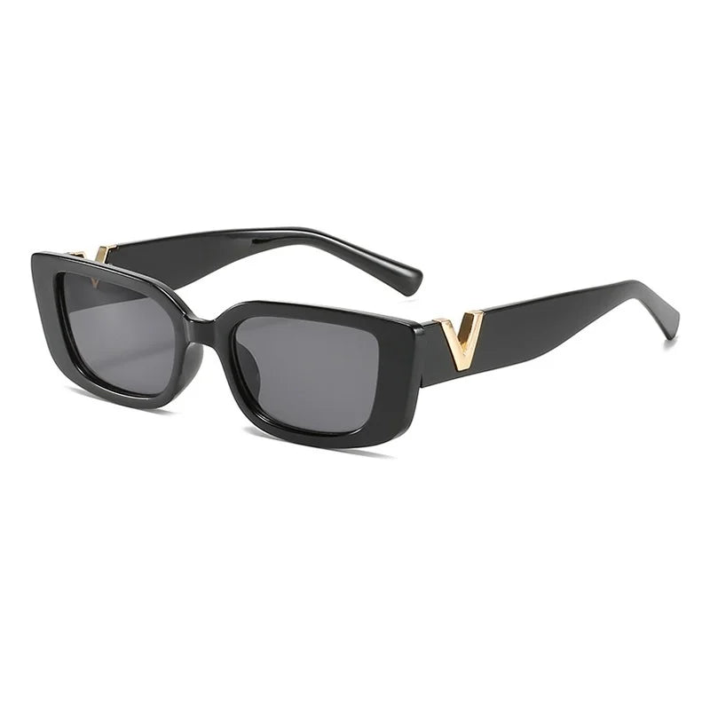 Retro Cat Eye Rectangle Sunglasses Women 2025 Trendy Vintage Designer v Sun Glasses  Eyewear Woman UV400 Lentes De Sol Mujer