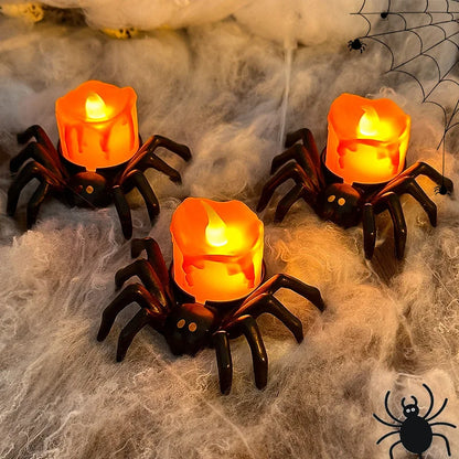 1pcs Halloween Decoration Spider Night Lights Party Supplies Decoration Props Bar, Haunted House, Horror Party Accessories