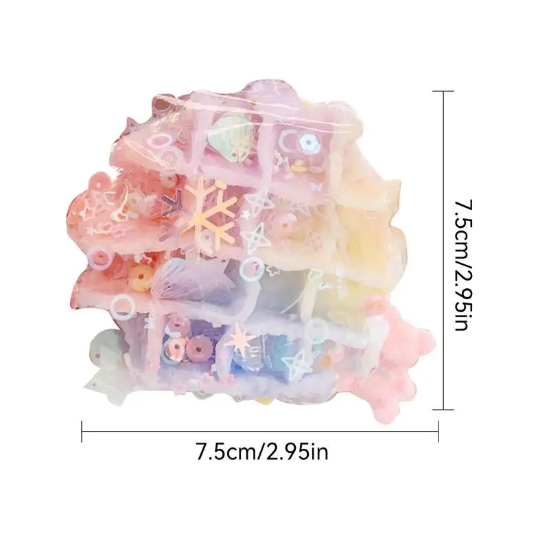 New Colorful Waffle Burgers Donut Squishys Stress Relief Toy Fashion Sequin Glitter Toys for Girl Soft Anti Anxiety Fidget Toy
