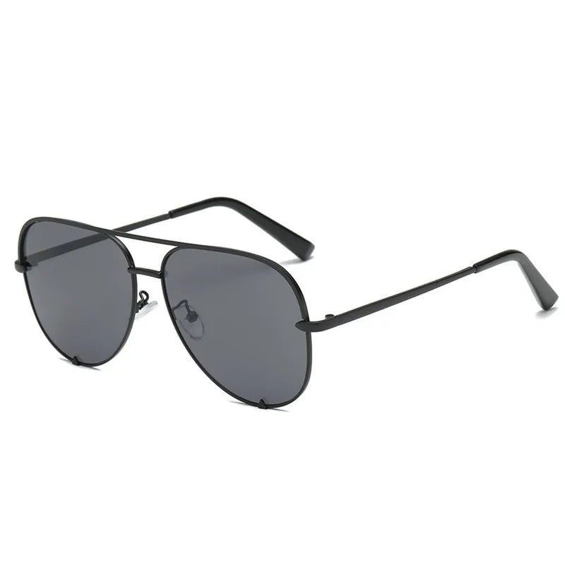 Woman Sunglasses Fashion Cool Pilot Style Polarized Glasses Luxury Glasses Mirror Retro Rivet Yellow Sun Glasses UV400