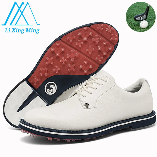 Golf Shoes for Men 2024 New White Professional Waterproof Non-Slip Spikeless Outdoor Leisure Walking Training Golfer Sneakers