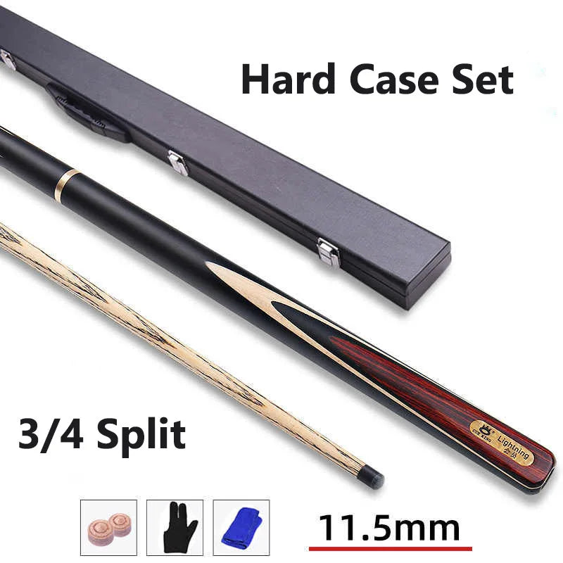 New Arrival OMIN Snooker Cue Stick Cobras 9.5mm/10mm/11.5mm Tip Size Ash Shaft Ebony Wood Handle With Snooker Cue Case Set