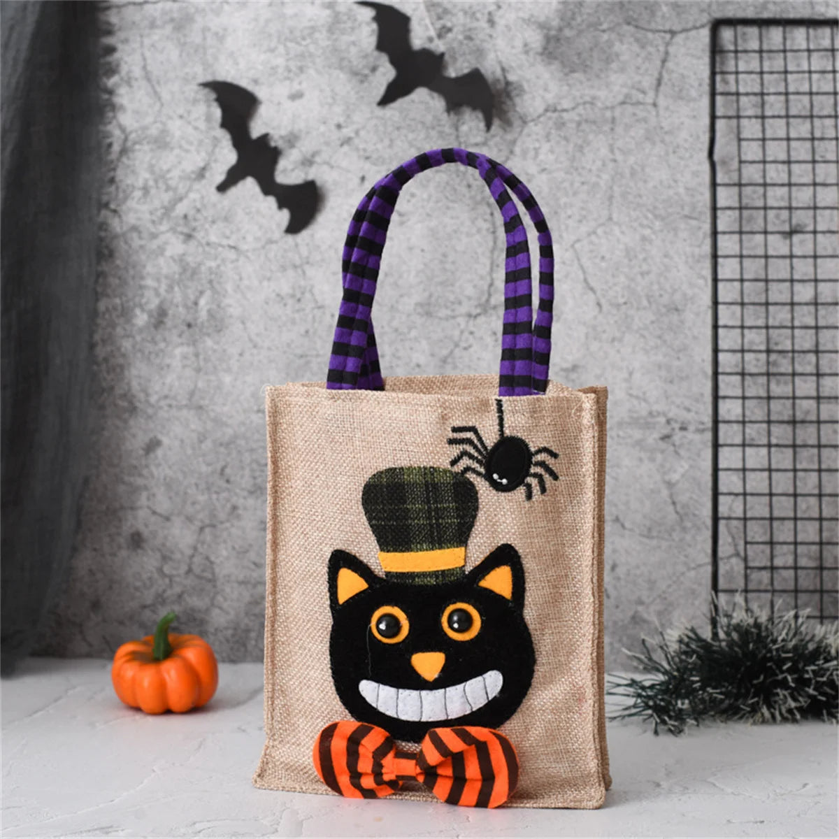 New Halloween Gift Non-Woven Handbag Candy Bag Ghost Festival Pumpkin Bag Decoration Props Gift Bag
