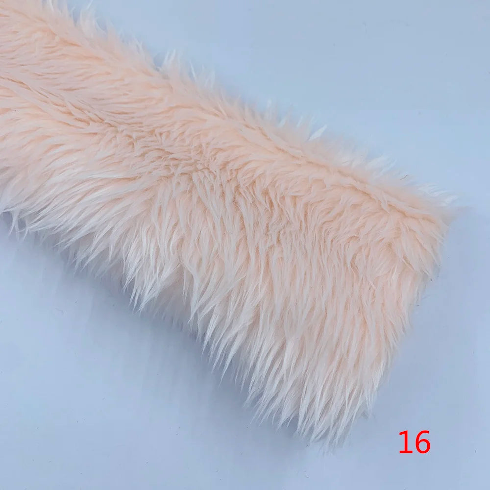 3cm Pile Length Artificial Plush Fox Fur Fabric for Making Cotton Doll Hair 40x45cm Falling Water Plush Fabric Sewing Material