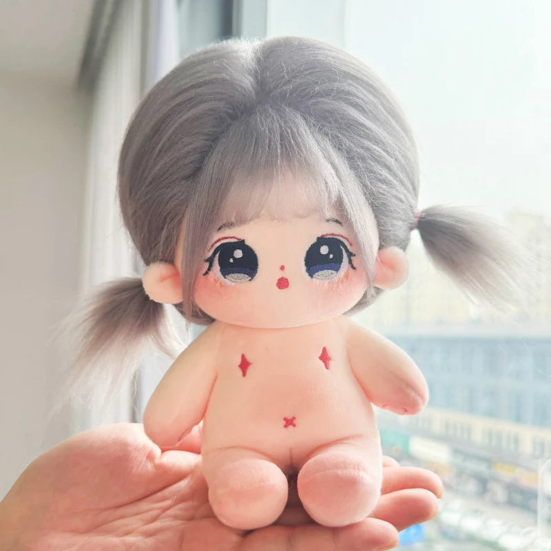 20cm Kawaii Plush Cotton Doll Anime Stuffed Idol Doll Outfit Baby Plushies Toys Star Dolls Action Figure Dress Girls Kids Gifts